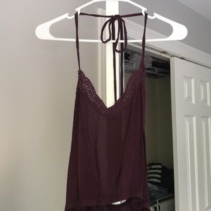 Purple halter top